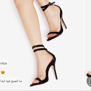 Black high heels. Never used